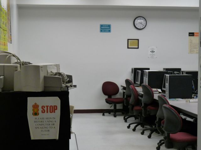 Here is one computer lab.
