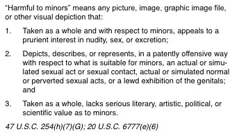 harmful to minors definition