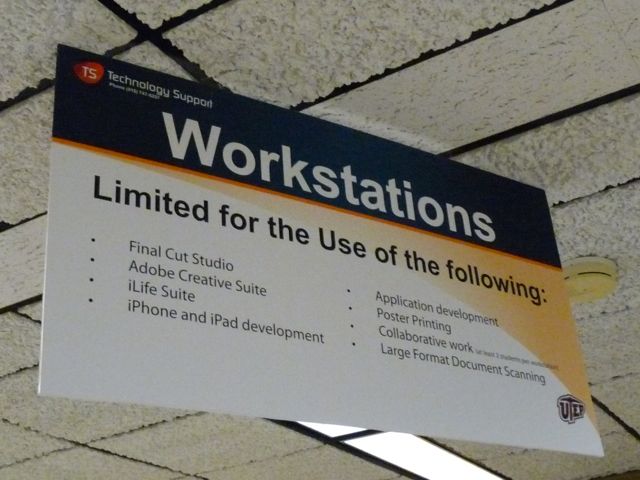 Workstation information in the Technology Support Center