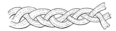 Drawing of braided rope.