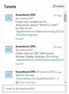 Sweetland DRC Twitter Feed