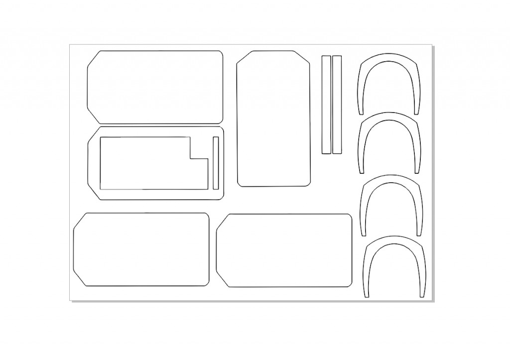 Figure 5: Exploded 3-D model of an optophone frame, by Katherine Goertz and Victoria Murawski