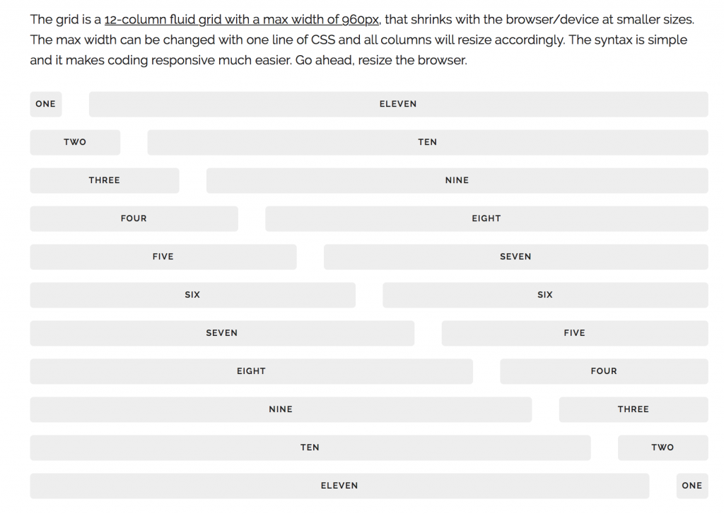 Desktop Layout of Skeleton Boilerplate