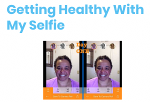 Day 1 of Sue Green's "Getty Healthy with My Selfie" campaign
