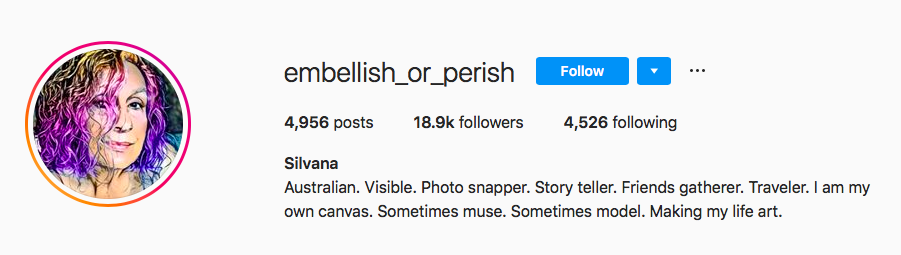 Instagram profile