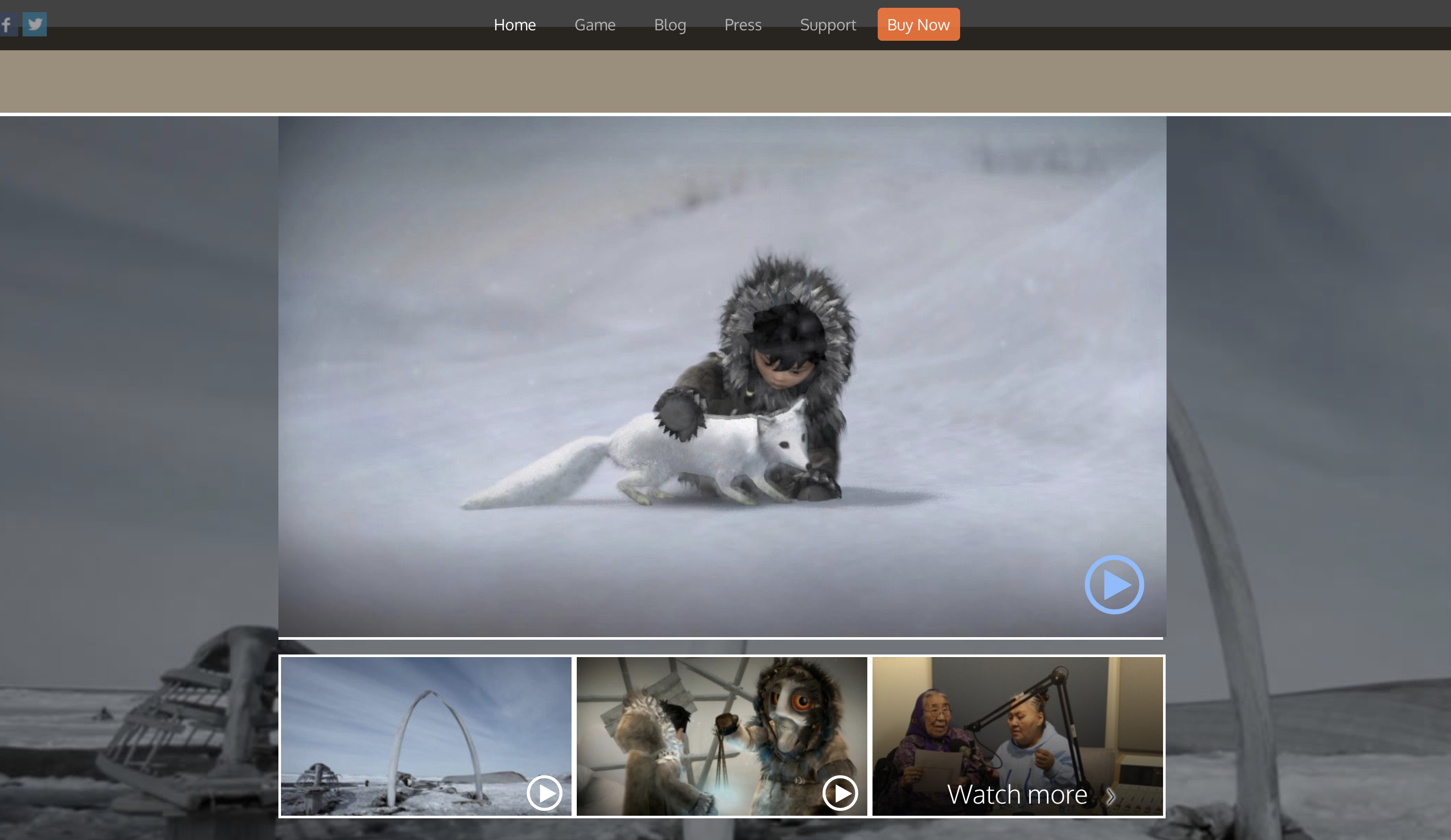 Screenshot from Never Alone website (E-Line Media, n.d.).