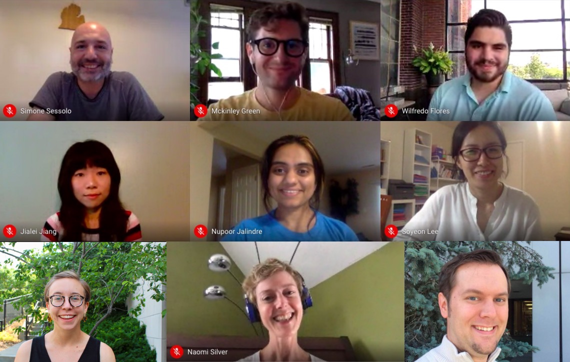 Screenshot of 2019-2020DRC Fellows' final virtual meeting