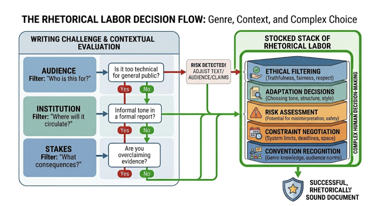 Figure 2: The Rhetorical Labor Decision Flow