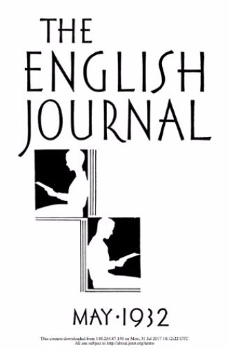 English Journal cover, May 1932