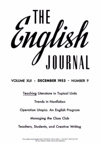 English Journal cover, December 1953