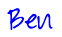 Ben's signature