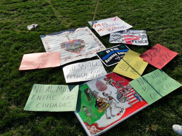 The construction of the fence sparked a number of protests.