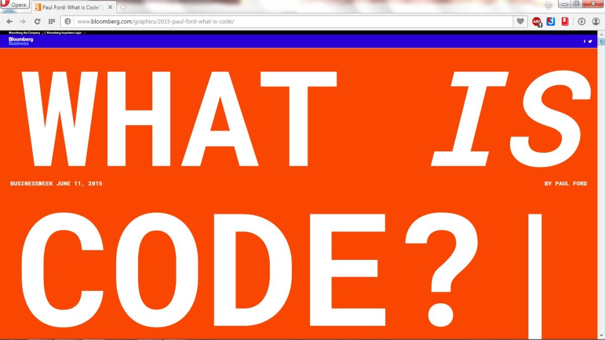 July Webtext of the Month: What is Code? - Digital Rhetoric Collaborative